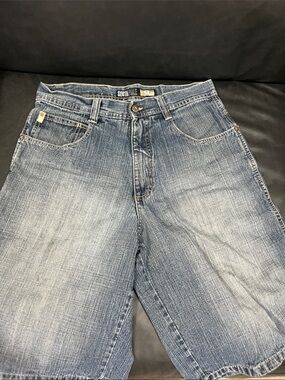 South Pole Men's Light Blue Relaxed Denim Shorts